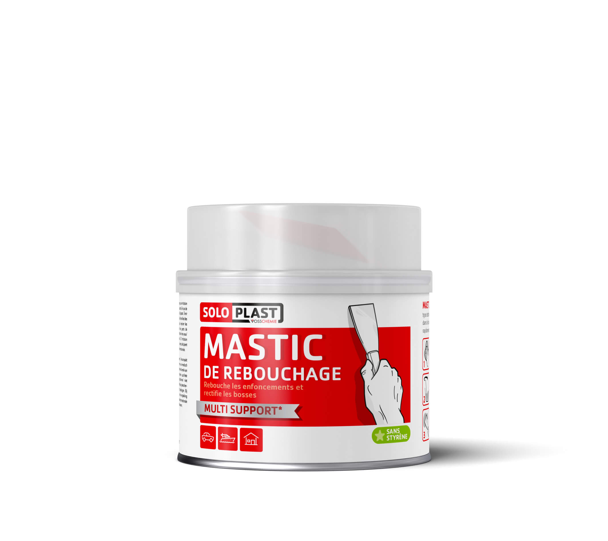 mastics-polyester-rouge