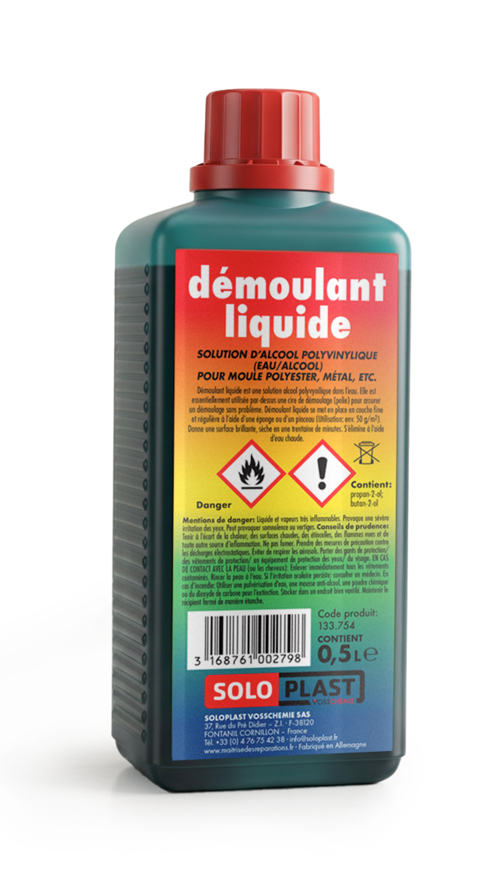 visuel 133754 - DEMOULANT LIQUIDE 0.5L - VERT