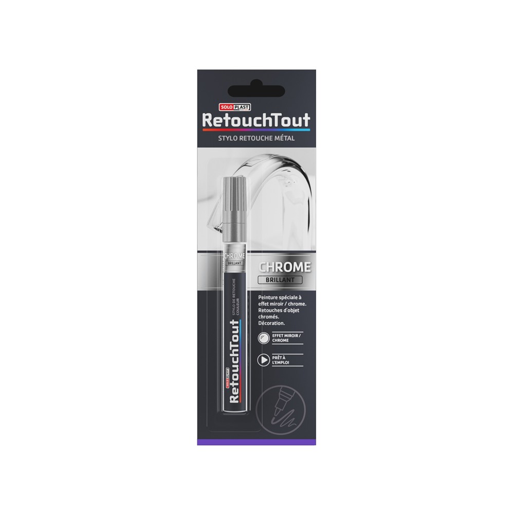 158732 STYLO METAL CHROME BRILLANT