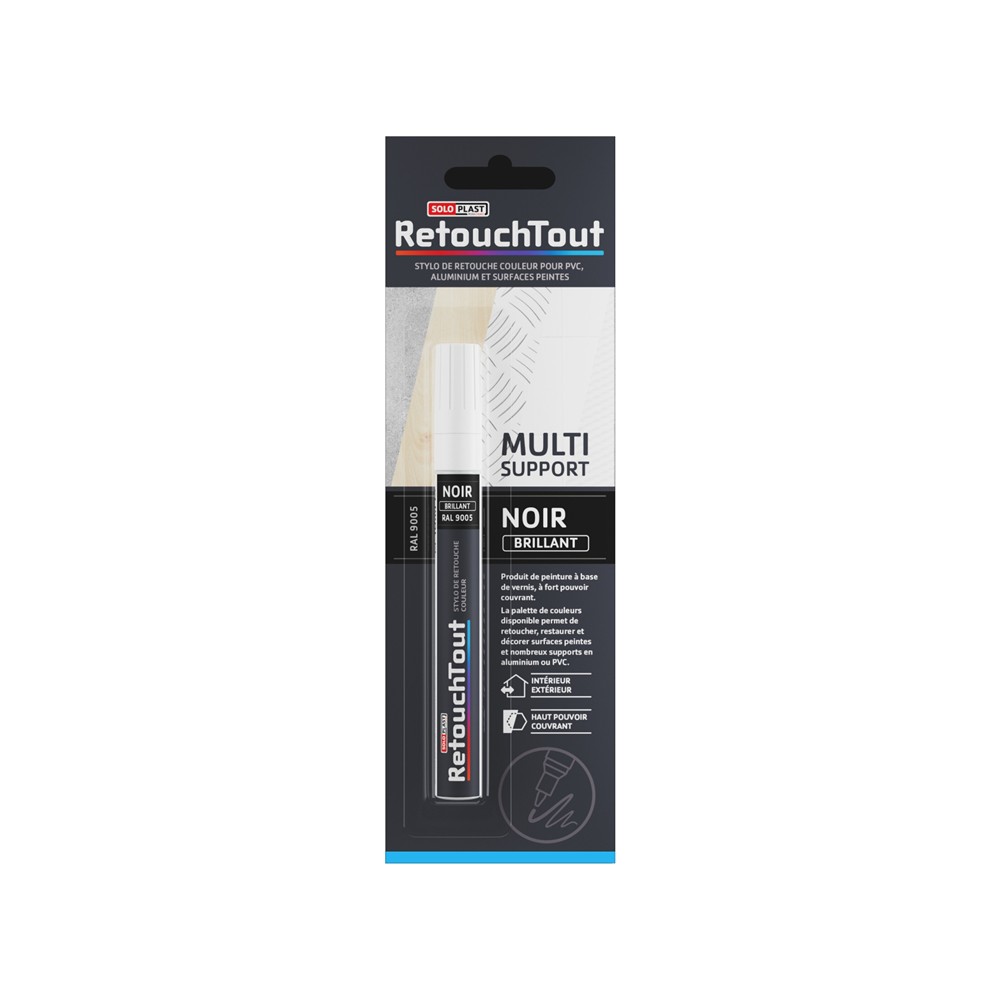 158748 STYLO COULEUR NOIR BRILLANT RAL 9005