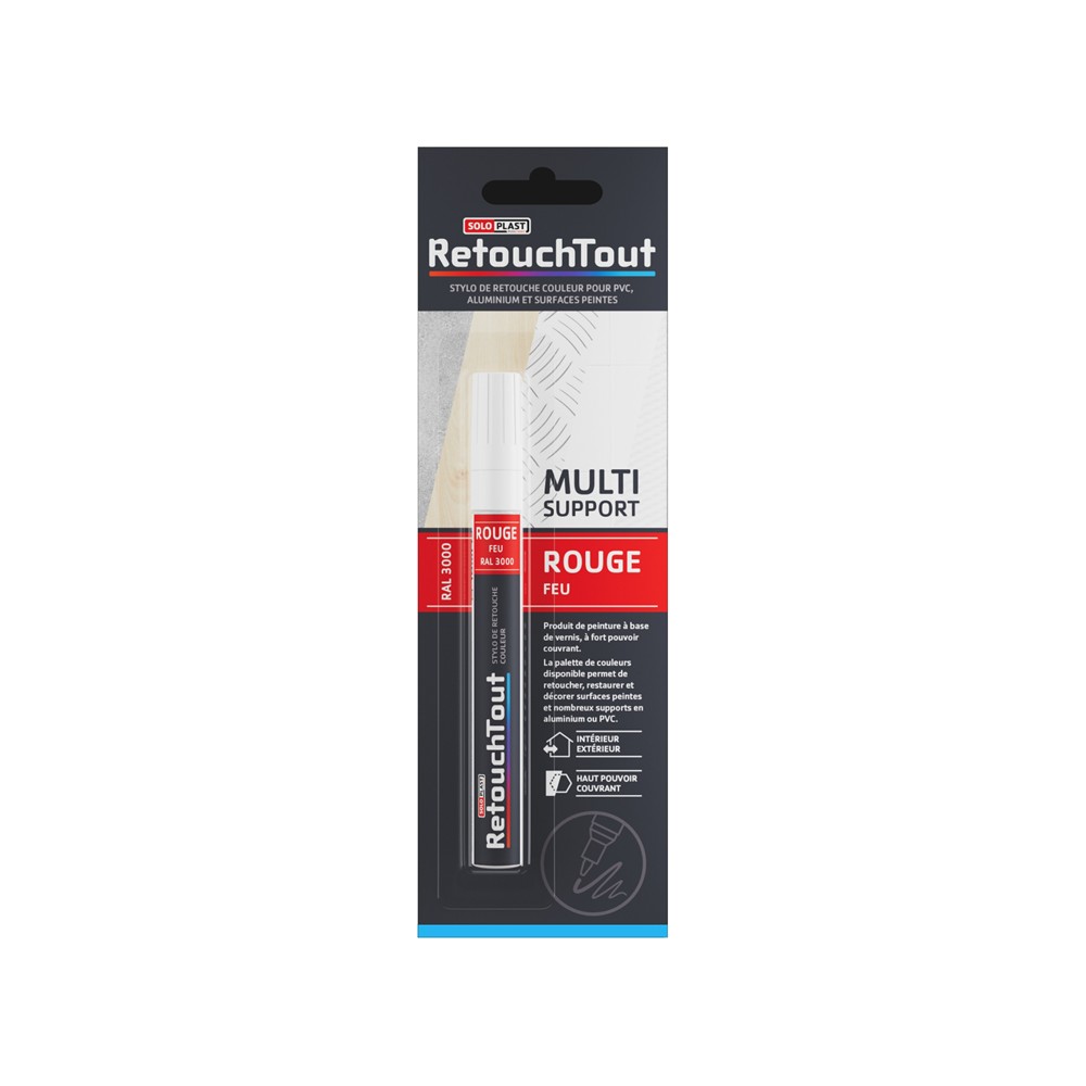 158753 STYLO COULEUR ROUGE FEU RAL 3000